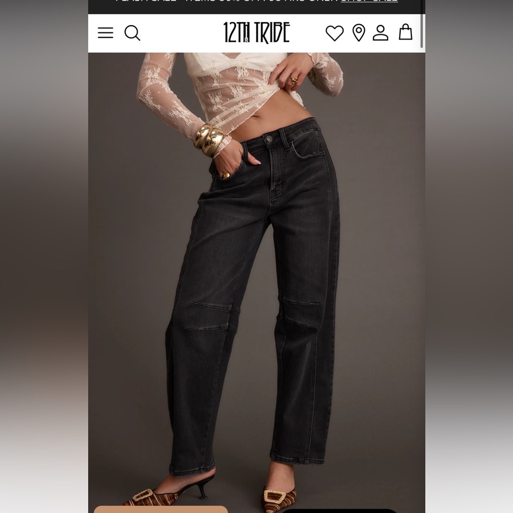 12th Tribe Muse Barrel Jeans black 27.